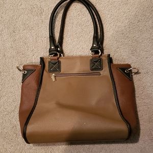 Brown amd black handbag